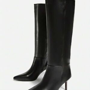 Elegant Black Knee-High Boots